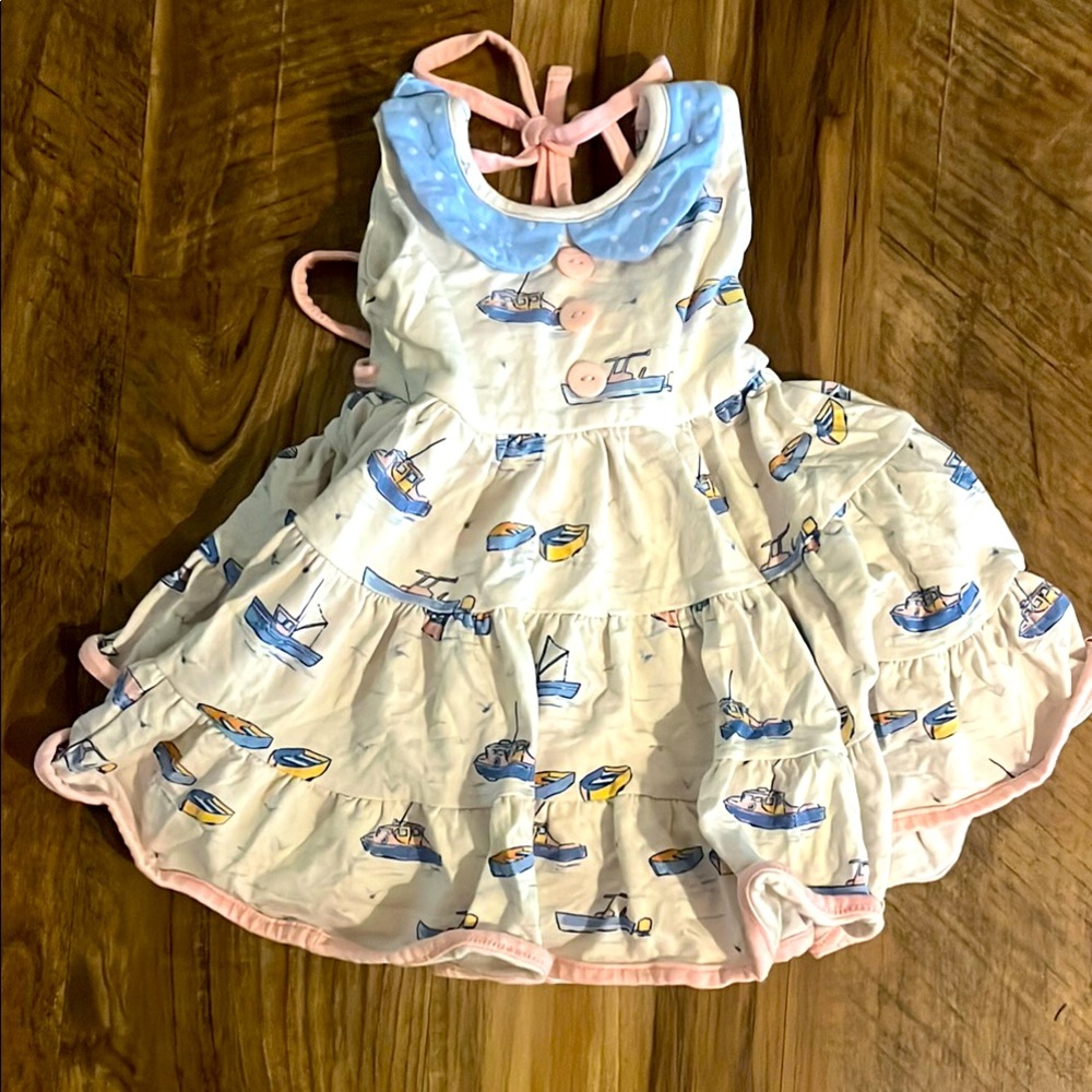 sweethoney nautical boats tiered dress